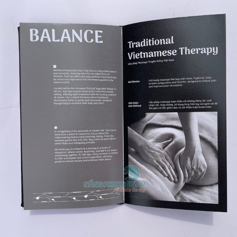 in menu spa in menu spa