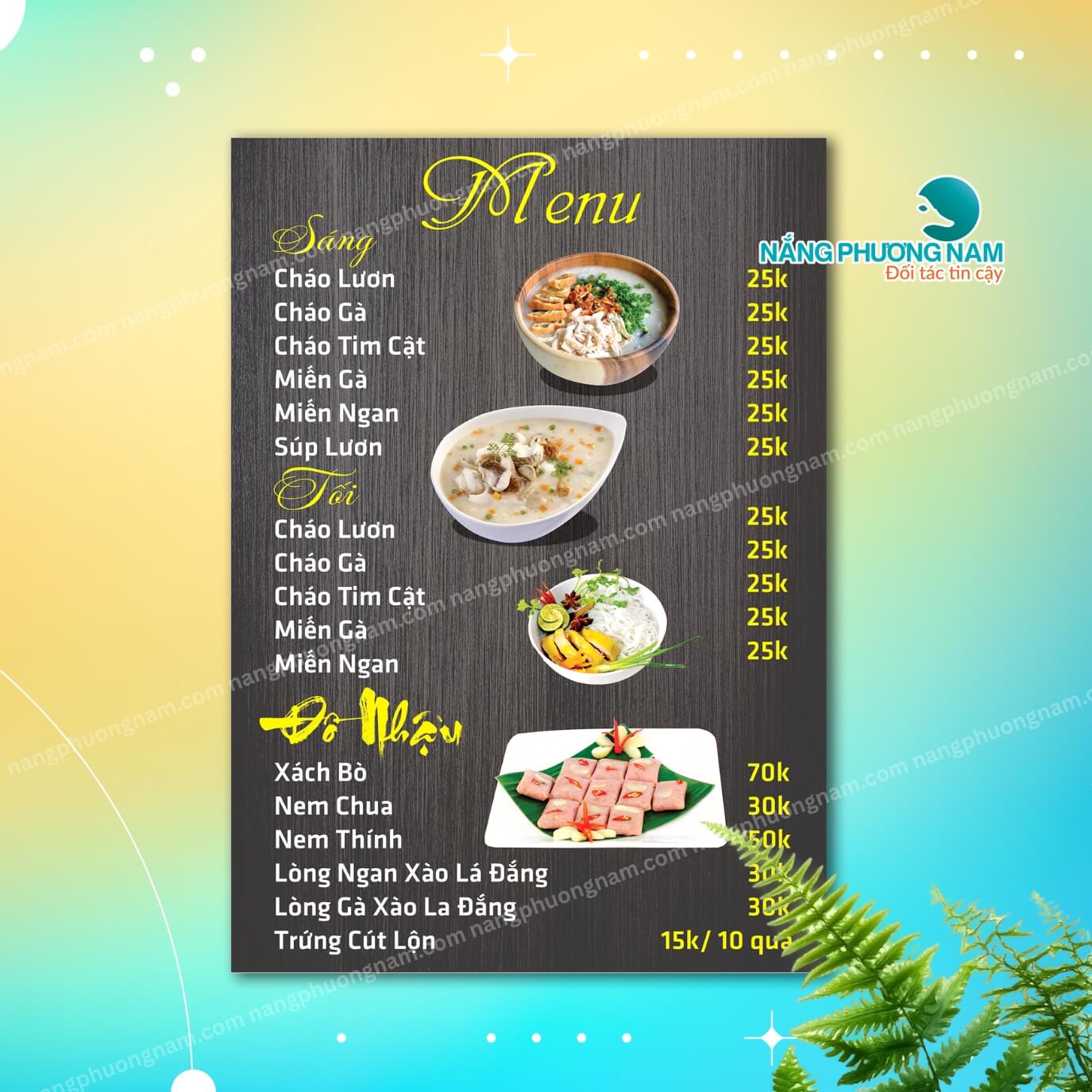 menu-cho-quan-nhau-binh-dan menu cho quán nhậu bình dân