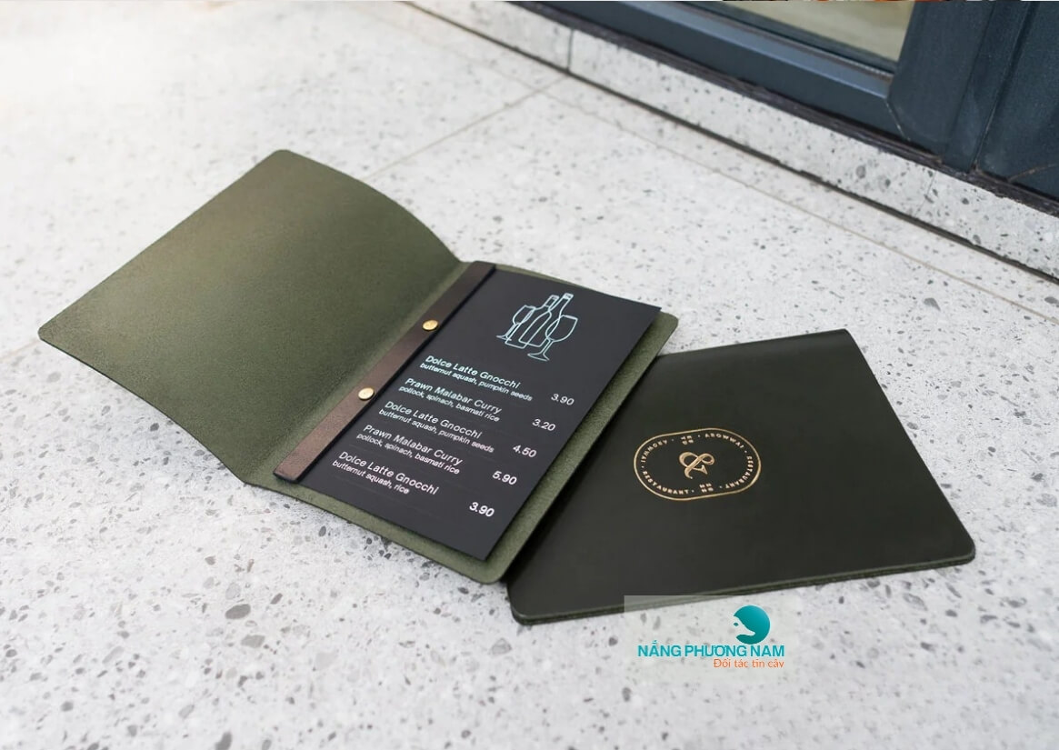 menu-da-quan-nuoc Menu bằng bìa da nổi bật