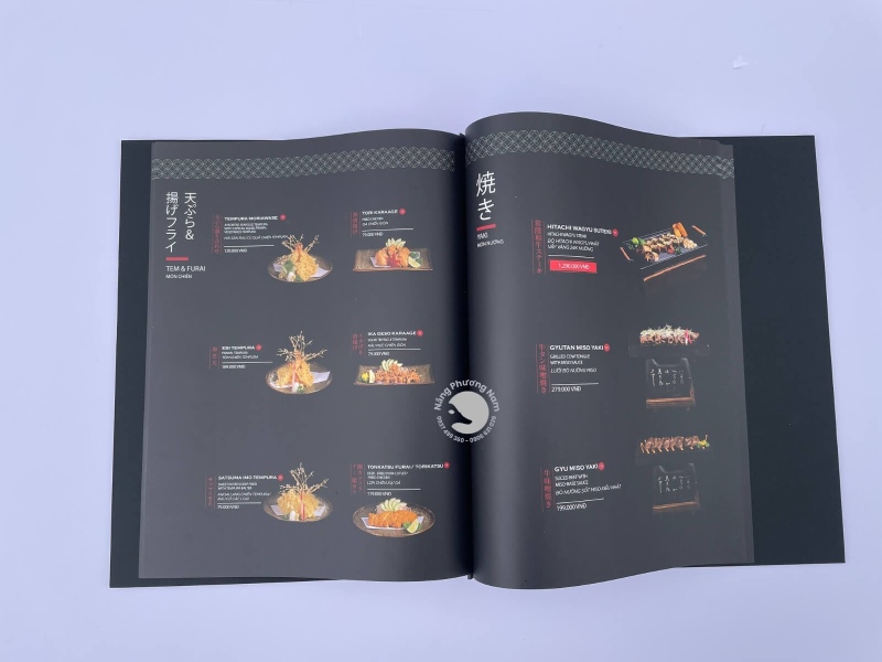 menu-da-ruot-giay-nhua mẫu menu nhà hàng đẹp