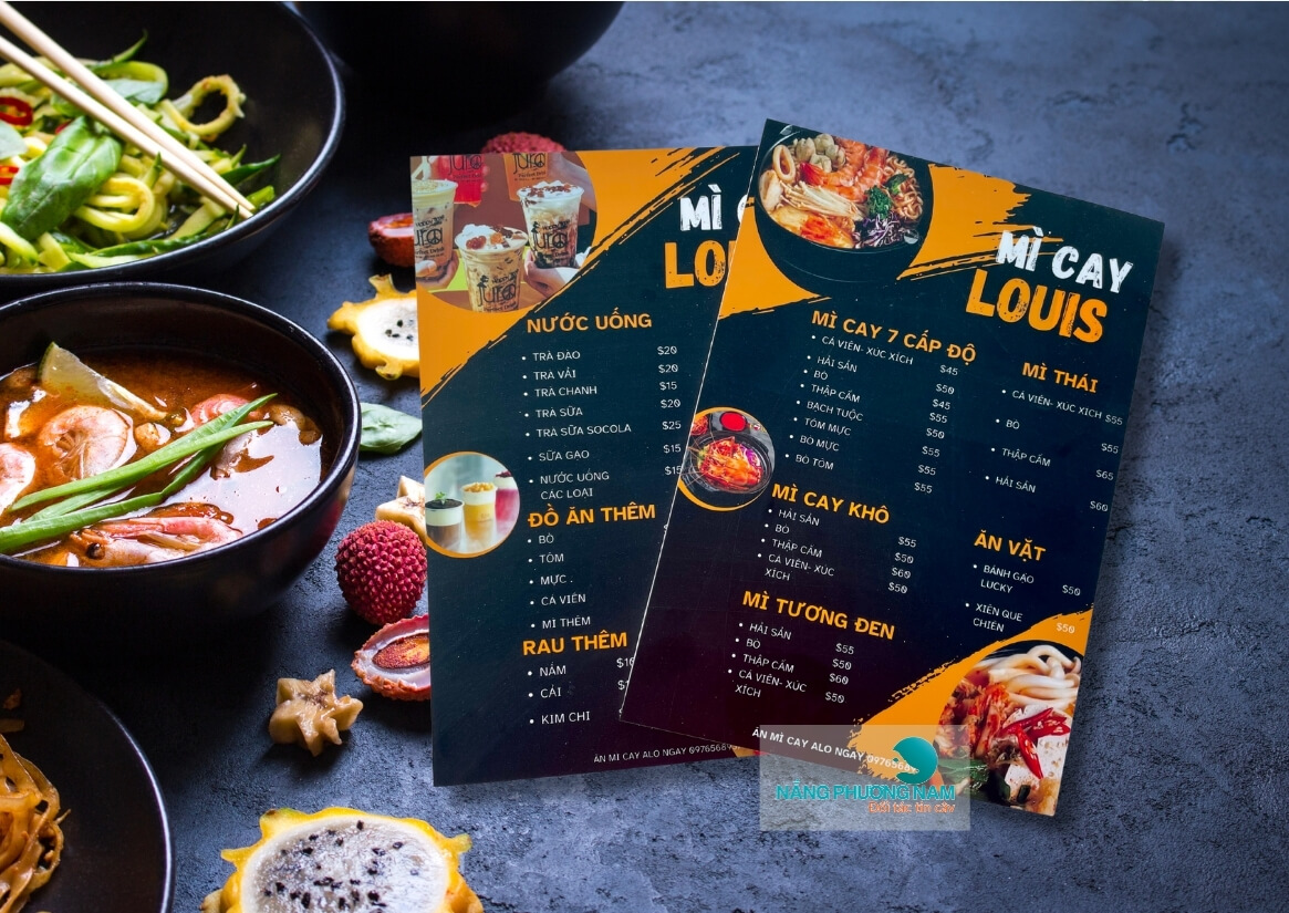 menu-formex Menu quán Mì Cay Louis