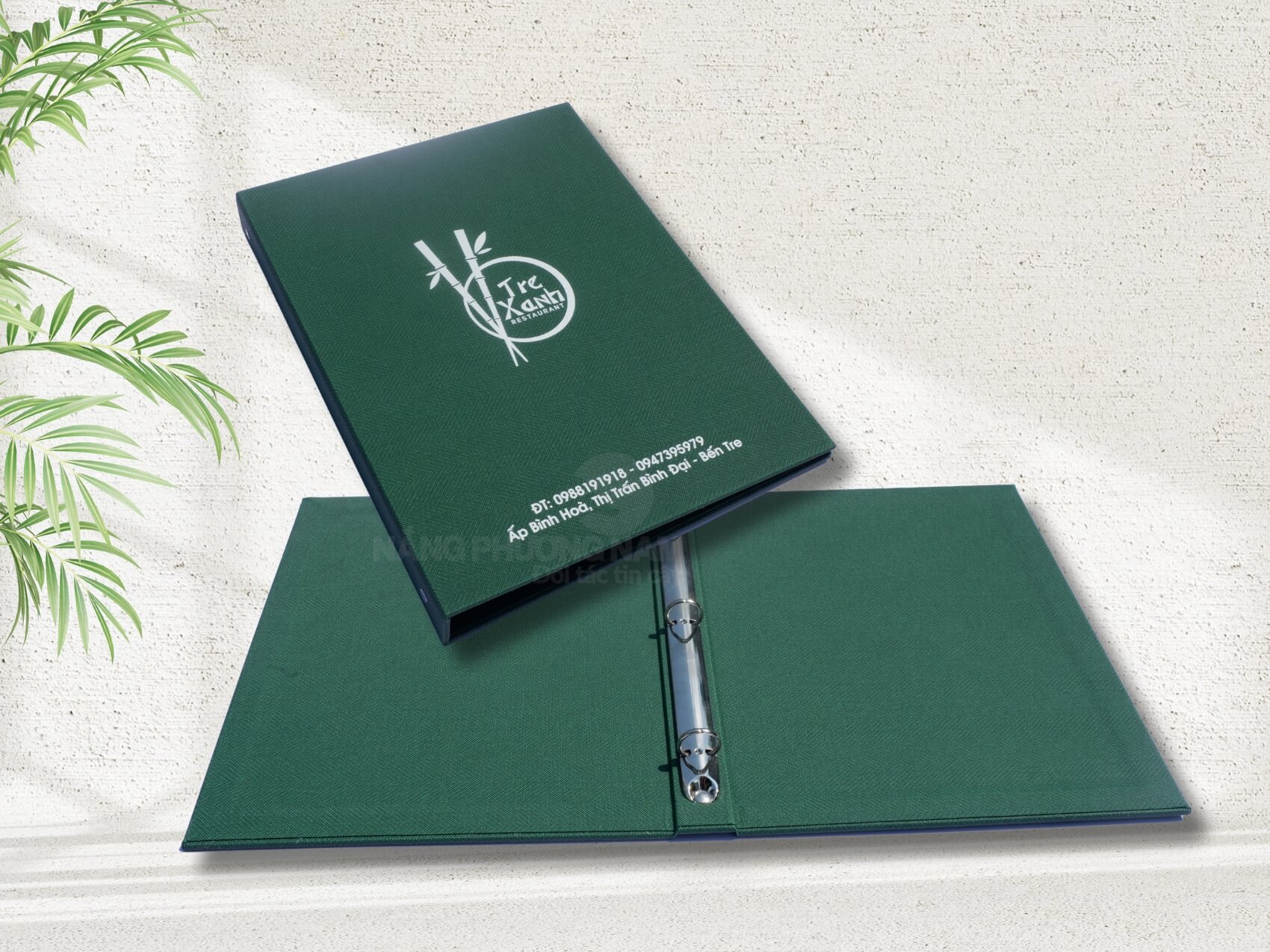 menu-gay-bia-cong thiết kế bìa menu dạng cuốn nổi bật