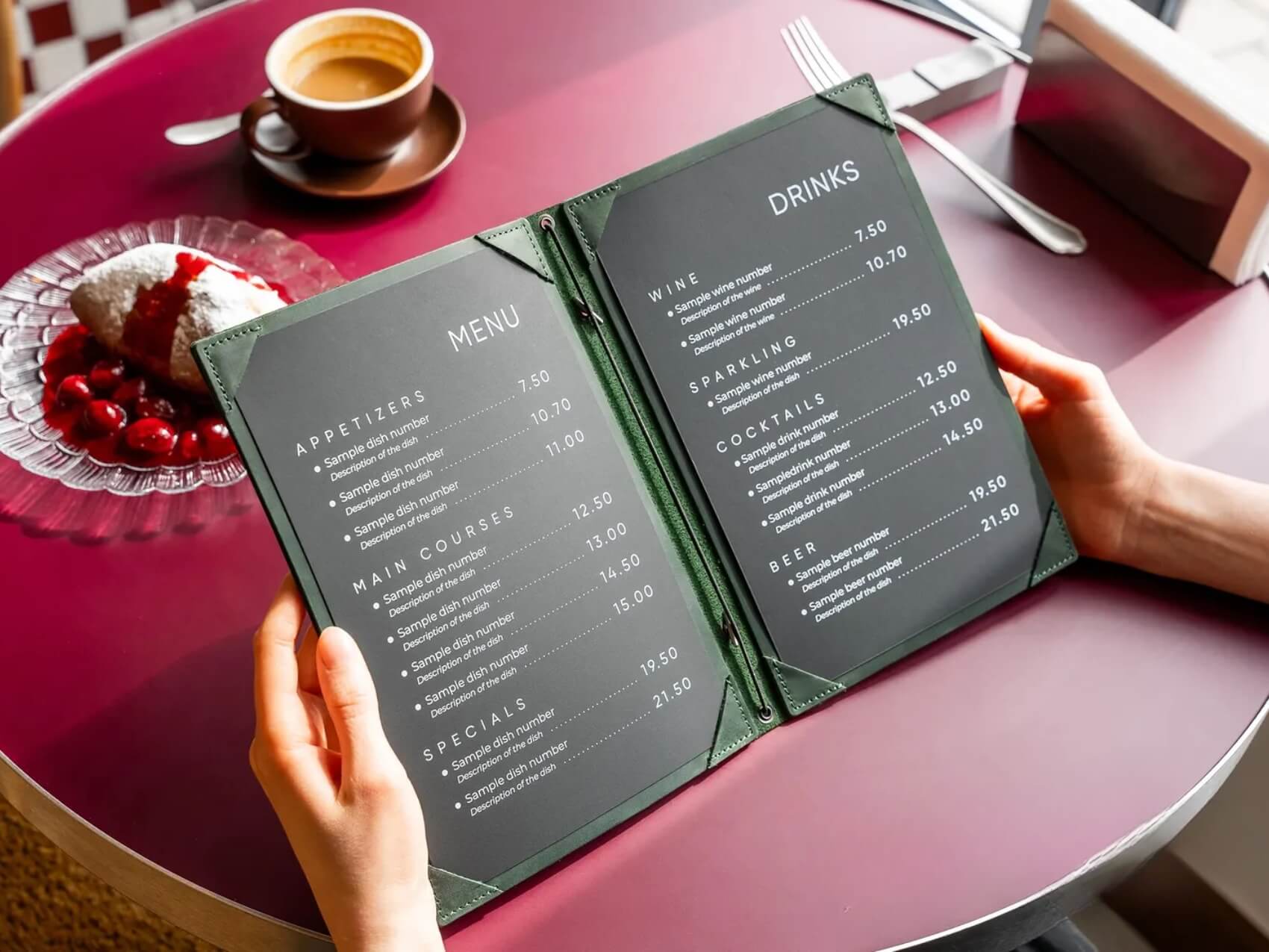 menu-quan-ca-phe menu cho quán cà phê