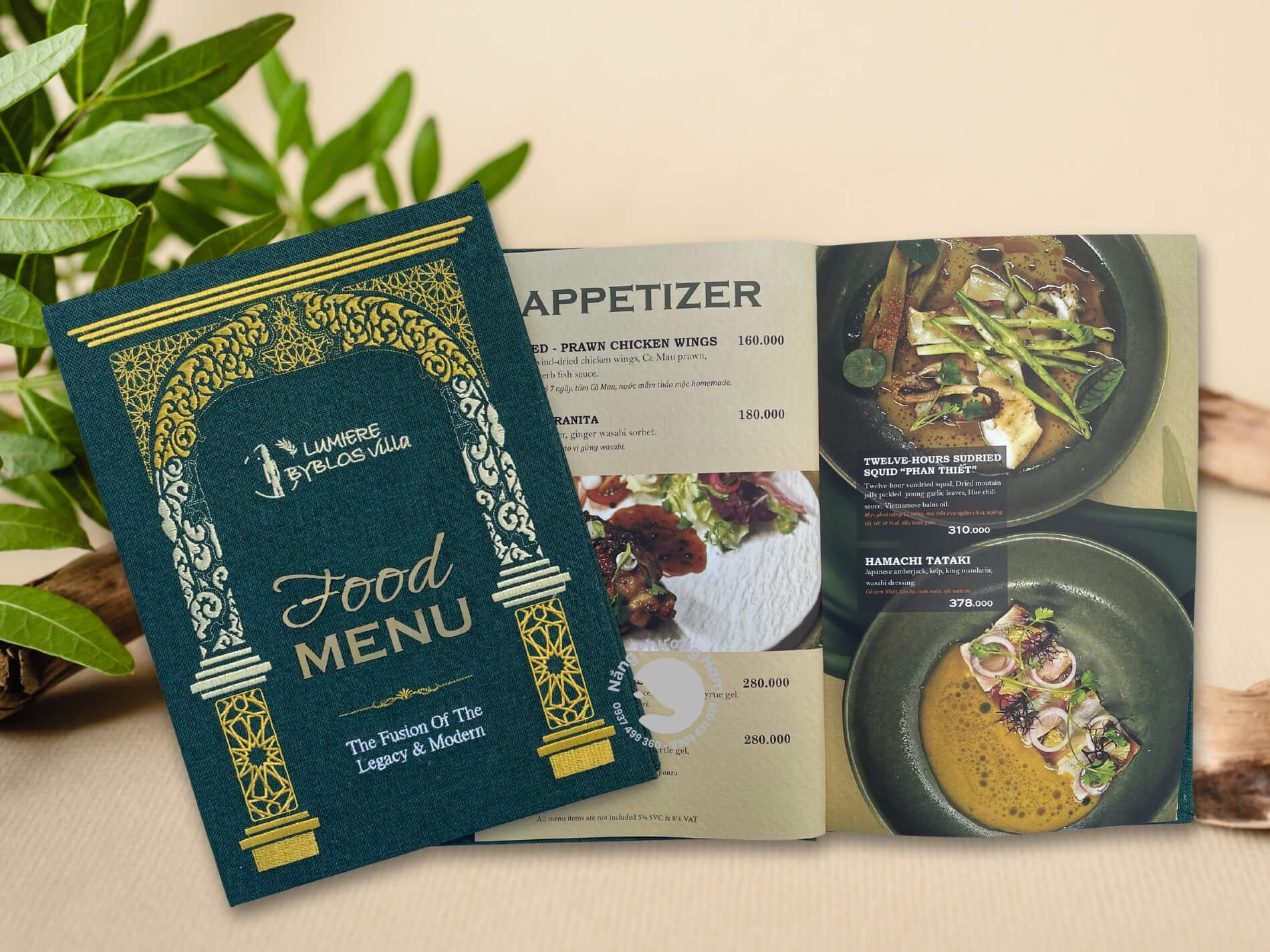 menu-logo-theu menu bìa vải logo thêu
