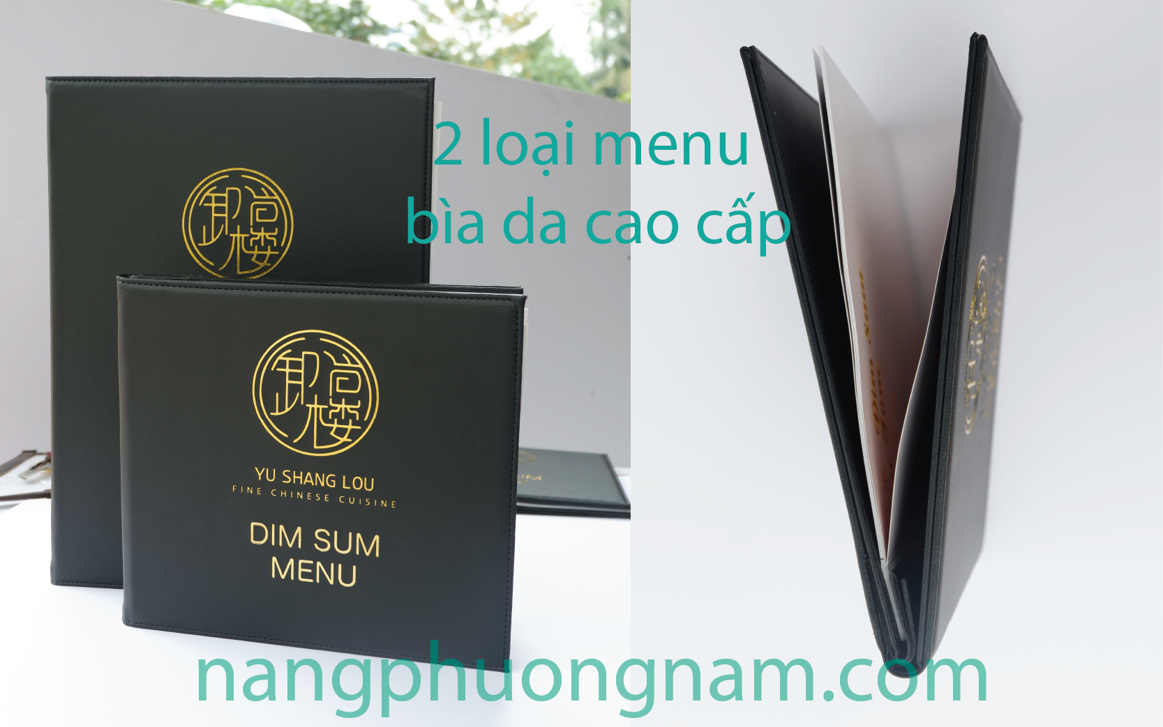 menu nhà hàng Yu Shang Lou - bìa da menu nhà hàng Yu Shang Lou - bìa da