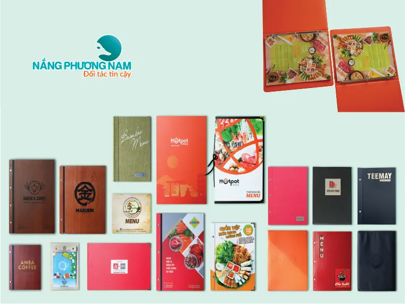 menu-quan-an-lua-chon-chat-lieu chất liệu làm menu đa dạng