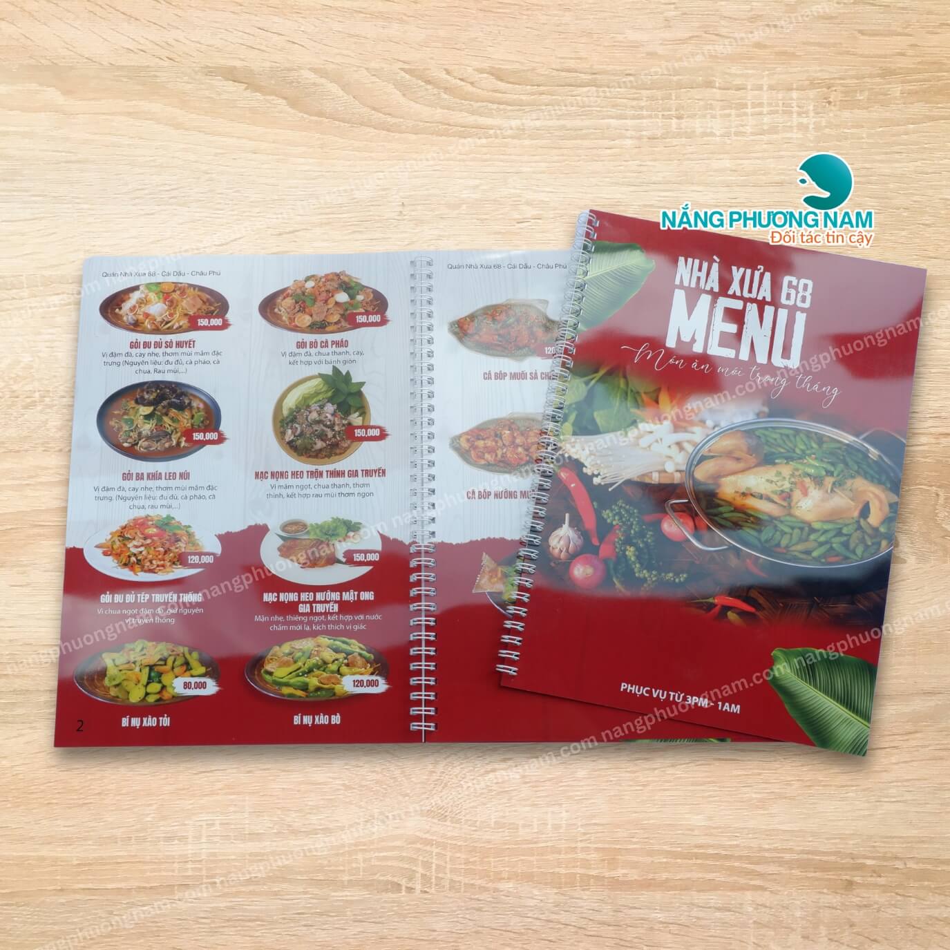 menu-quan-nhau-chong-nuoc In menu quán nhậu bằng giấy nhựa lò xo chống nước