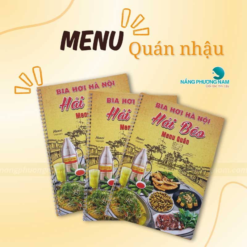menu-quan-nhau In ấn menu quán nhậu đẹp, bền