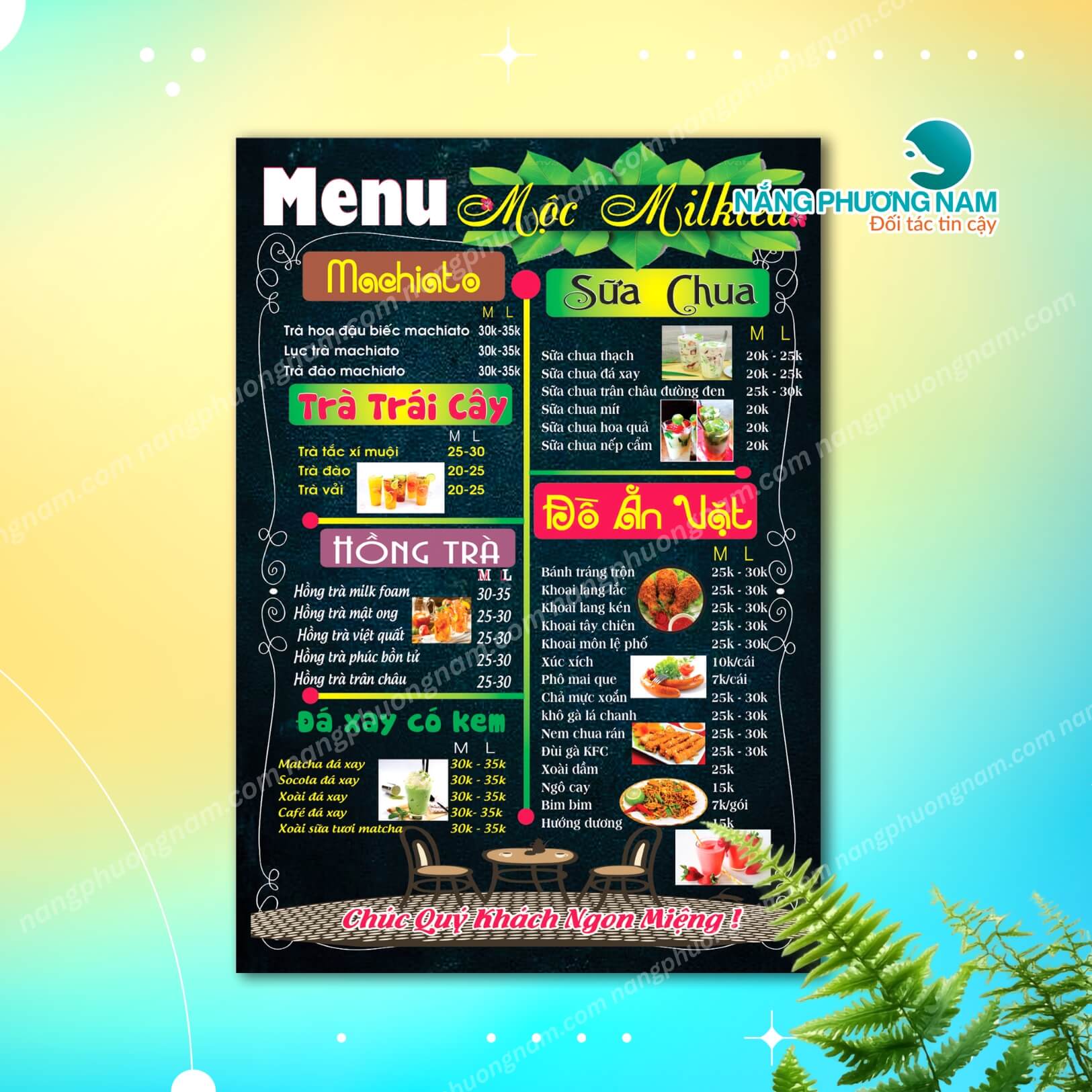 menu-quan-nuoc-dep menu quán nước đẹp, thiết kế sang trọng
