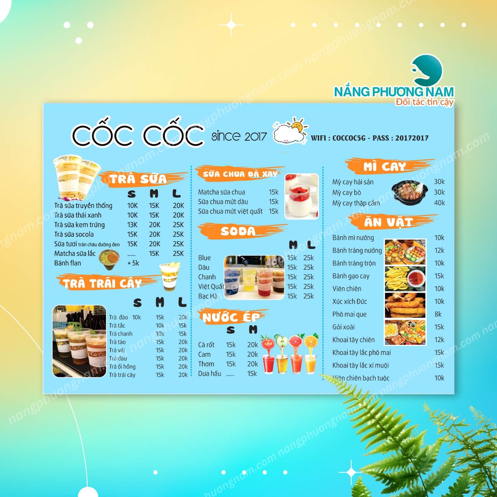 menu-quan-tra-sua menu quán trà sữa đẹp
