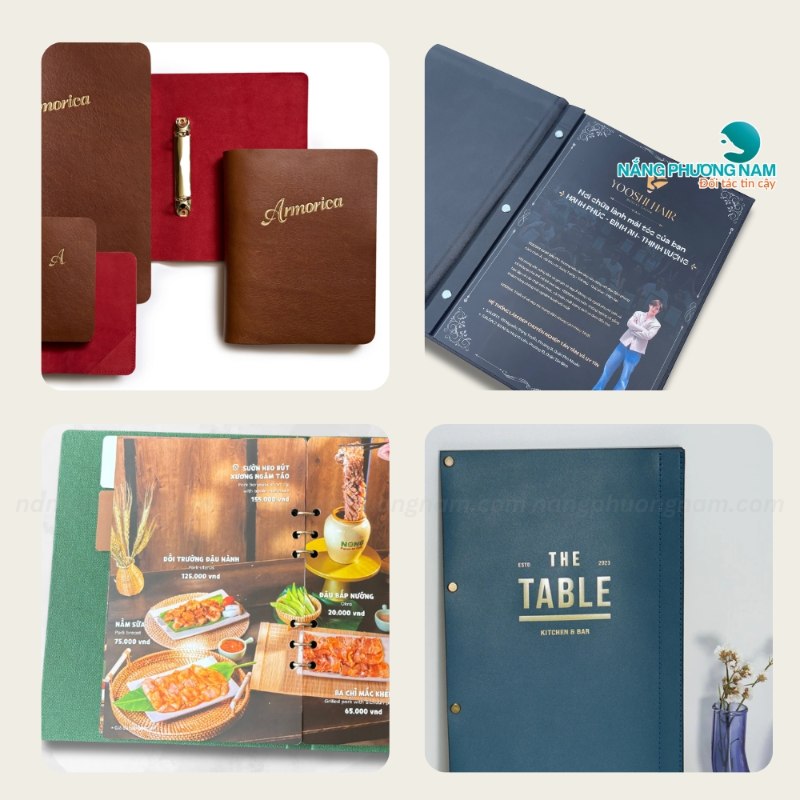 quy-cach-dong-quyen-menu-bia-da. Quy cách đóng cuốn thành phẩm menu bìa da