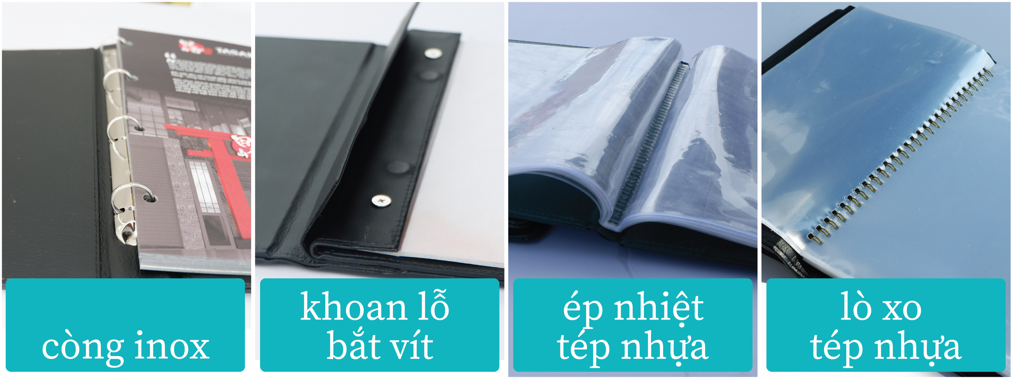 thành phẩm menu bìa da thành phẩm menu bìa da