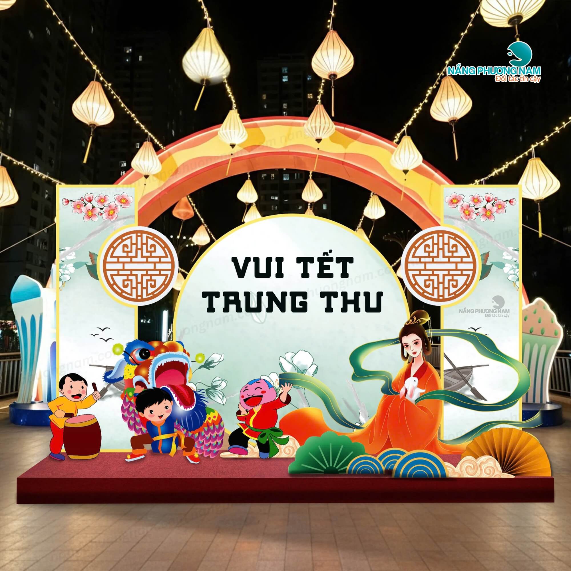 thiet-ke-booth-trung-thu-dep Tiểu cảnh vui tết Trung Thu nổi bật