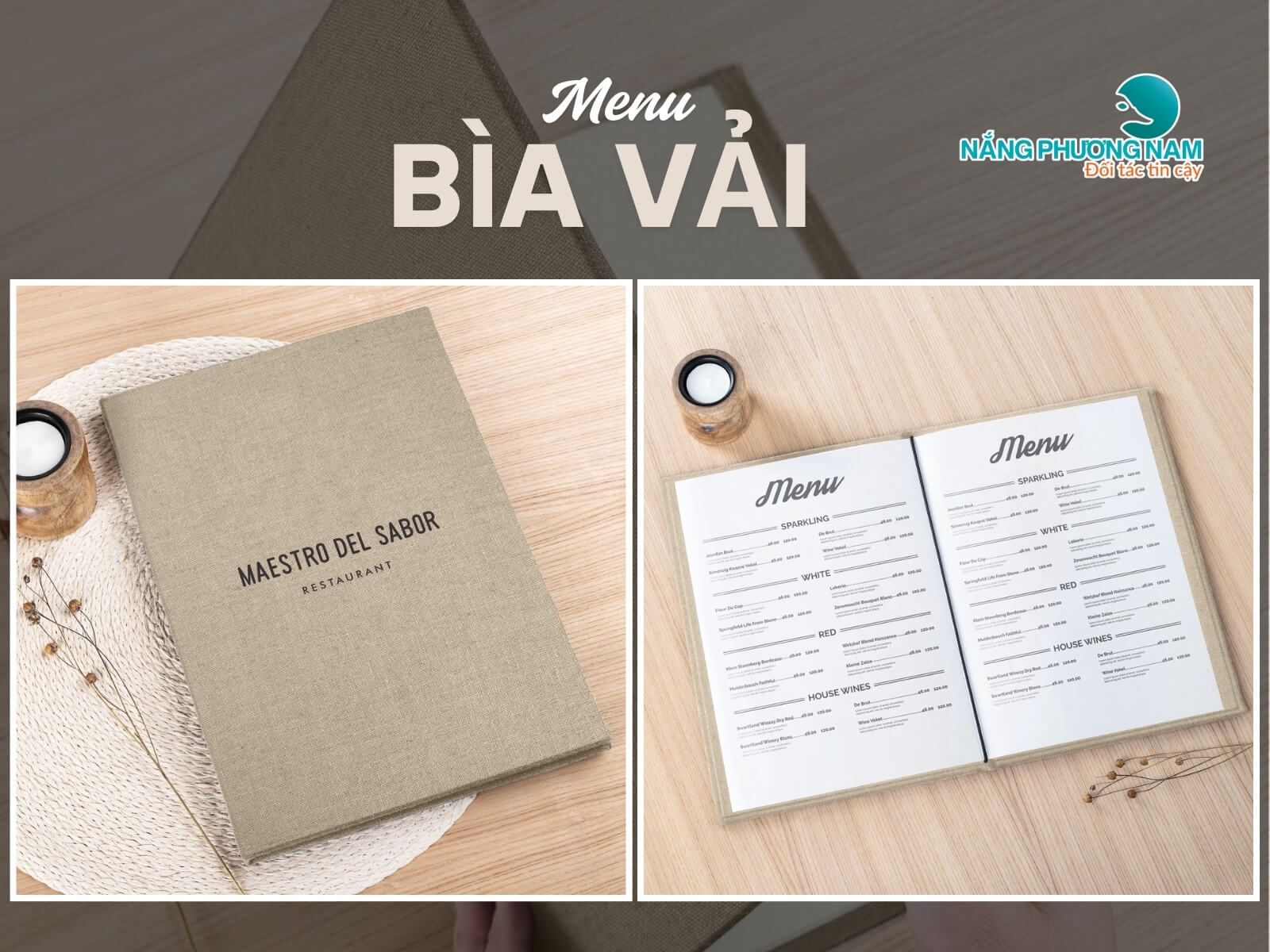 thiet-ke-menu-bia-vai Các loại bìa menu bằng vải