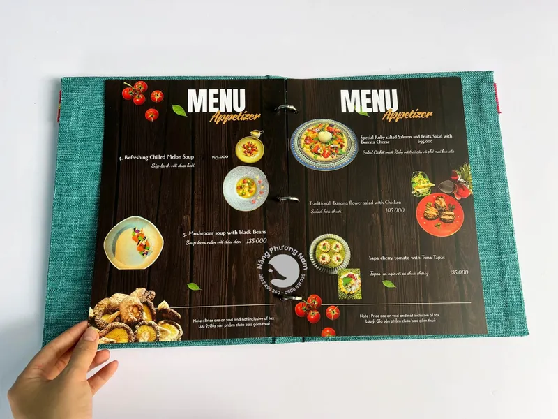 Đừng In Menu Nếu Chưa Xem Qua 20+ Mẫu Menu Vải Sang Trọng Này.