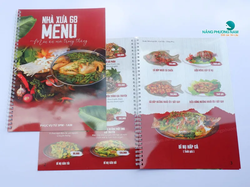  In Menu Giấy Nhựa Chống Nước – Không Lo Rách, Không Bạc Màu