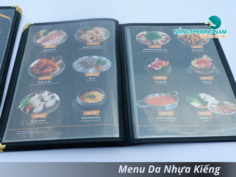 Báo giá in menu da mới nhất dành cho nhà hàng, quán ăn, spa, nail