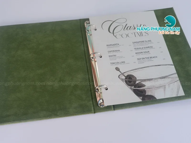 In Menu quán nước đẹp – Thiết kế ấn tượng, bền đẹp, giá hợp lý.