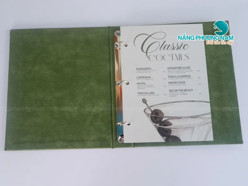 In Menu quán nước đẹp – Thiết kế ấn tượng, bền đẹp, giá hợp lý.