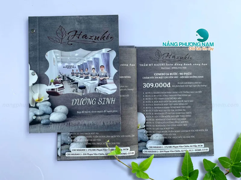 Menu Spa Đẹp – Thiết Kế Sang Trọng, Hiện Đại, Thu Hút Khách Hàng