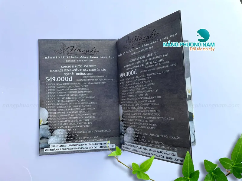 Menu Spa Đẹp – Thiết Kế Sang Trọng, Hiện Đại, Thu Hút Khách Hàng