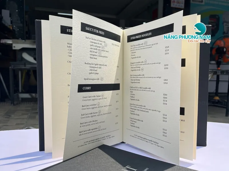 Menu bìa da A4 – Lựa chọn hàng đầu cho nhà hàng theo phong cách sang trọng