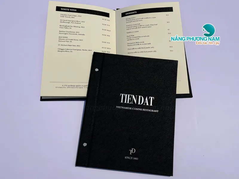 Menu bìa da A4 – Lựa chọn hàng đầu cho nhà hàng theo phong cách sang trọng