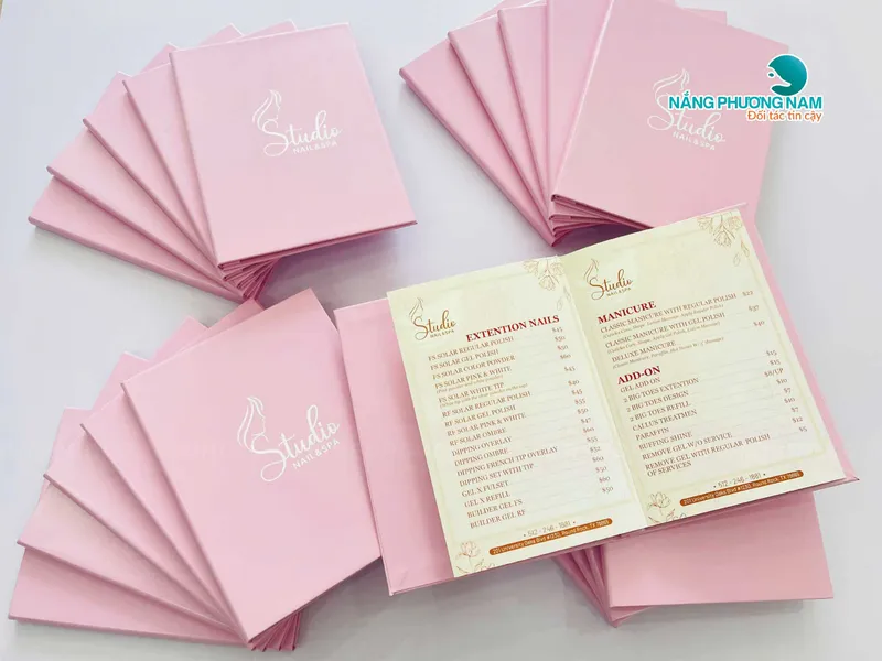 Thiết kế & in menu nail spa tiếng Anh – chuyên nghiệp, ấn tượng cho khách quốc tế