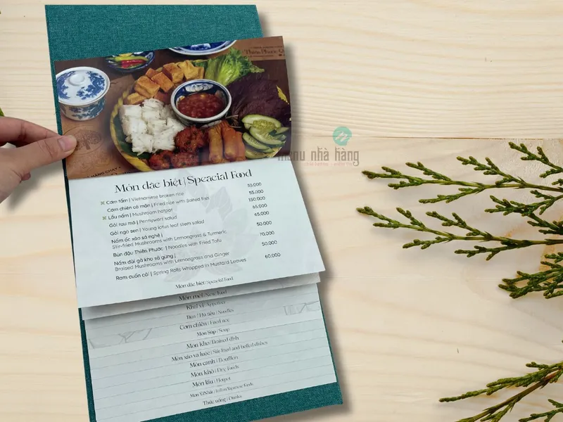 Menu Quán Chay Đẹp – Gợi Ý Mẫu Menu Phù Hợp Cho Quán Chay