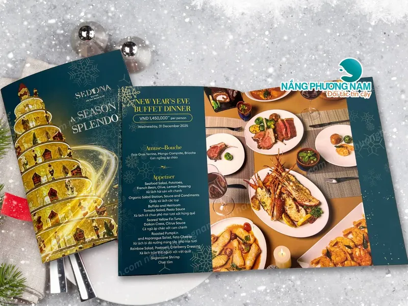 Menu Giáng Sinh, Christmas Menu Sang Trọng Cho Nhà Hàng & Khách Sạn Cao Cấp