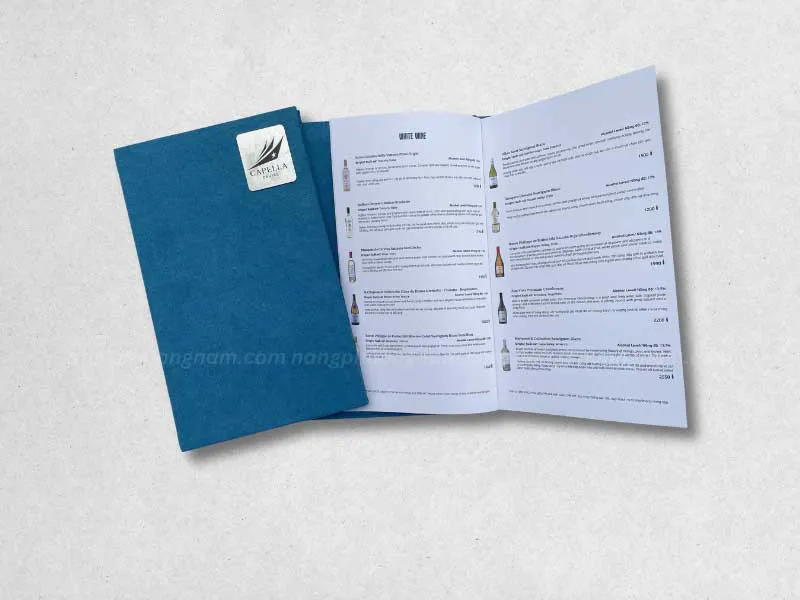 Tạo ấn tượng đầu tiên với bìa menu vải Capella Cruise