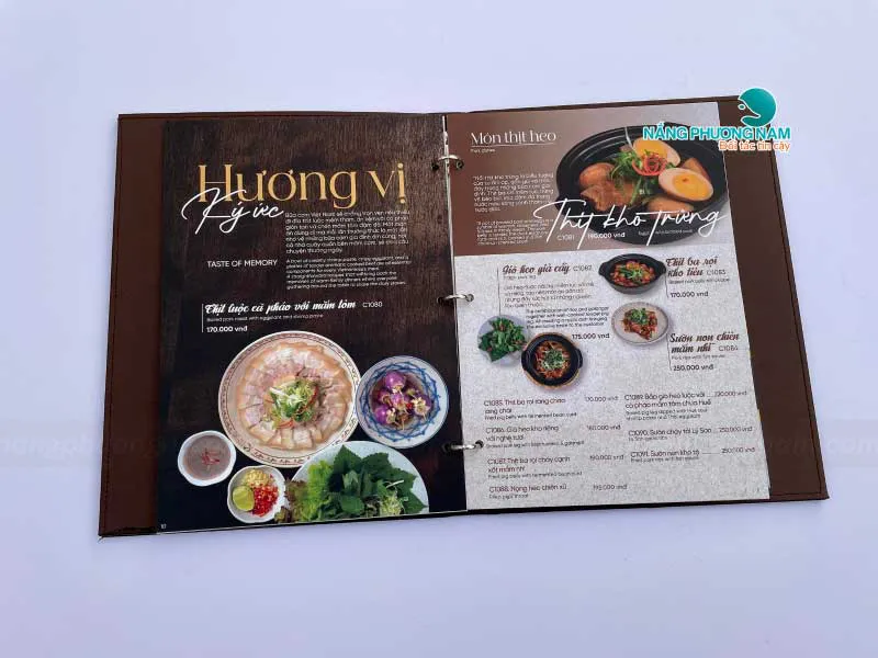 In menu da nhà hàng cơm niêu CKU LINH - Quang Linh Vlog