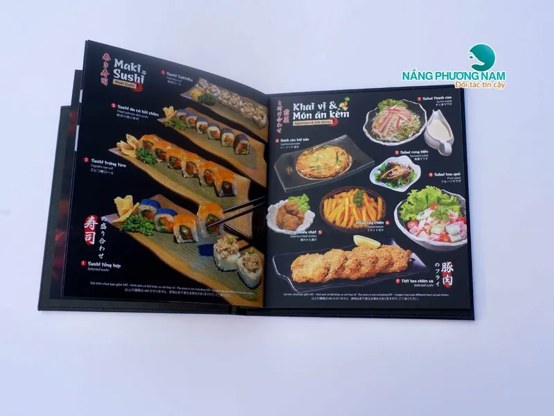Làm bìa menu cho nhà hàng lẩu nướng – Đẹp, bền, đúng chất.