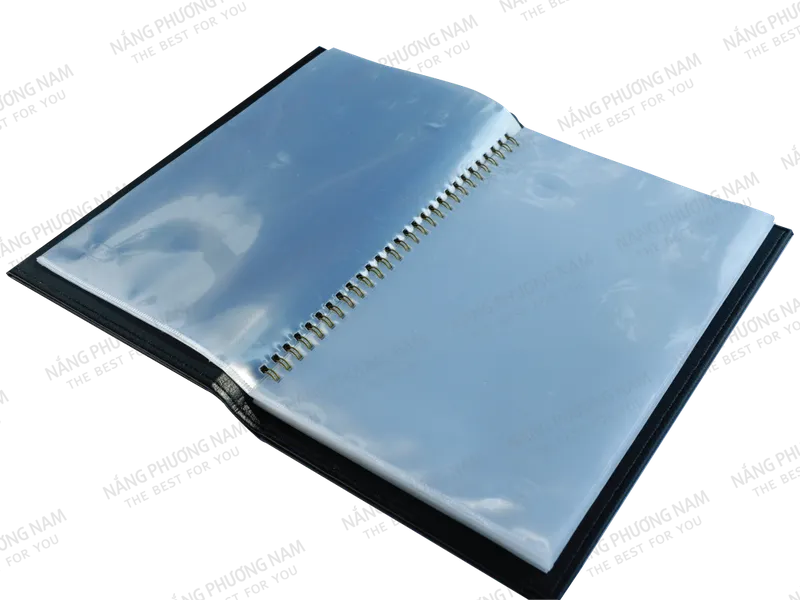 Menu bìa da màu xanh cho Bến Xưa