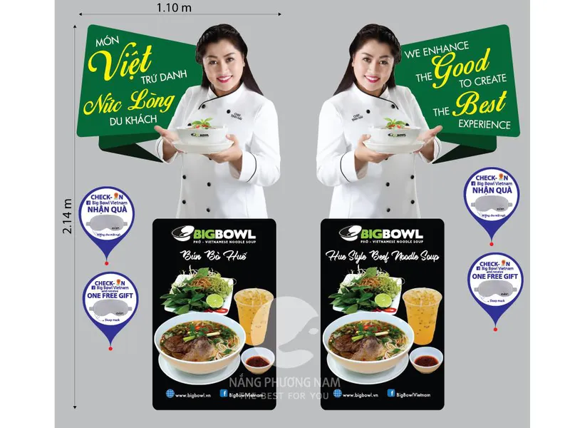 Standee chân sắt
