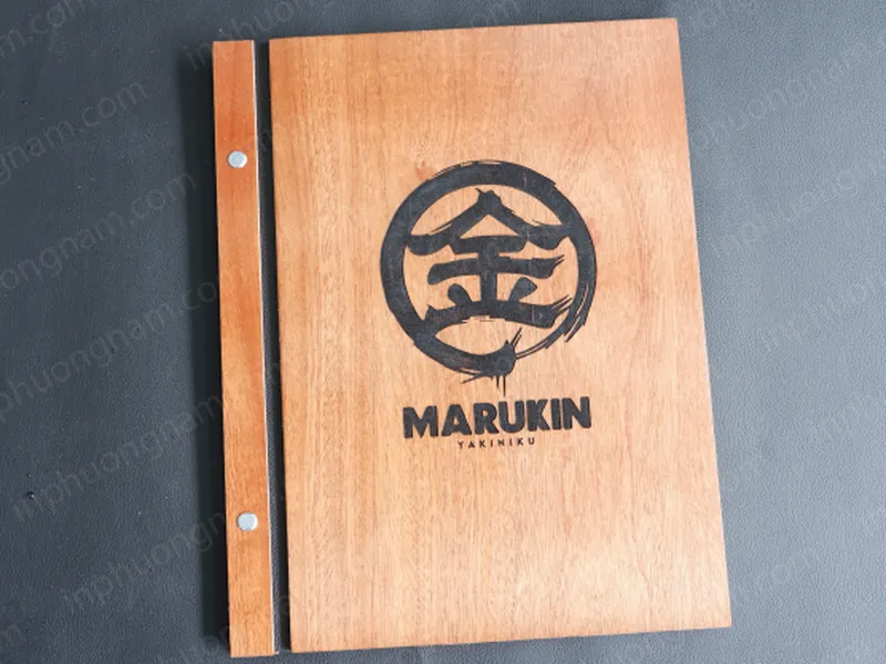 Menu bìa gỗ Marukin