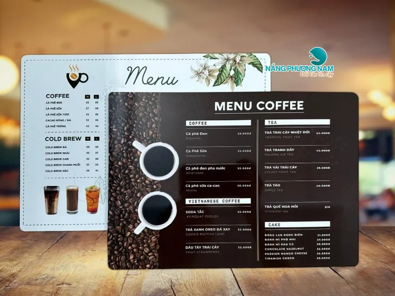 Top 20 Mẫu Menu Quán Cà Phê Đẹp, Hiện Đại Hút Khách