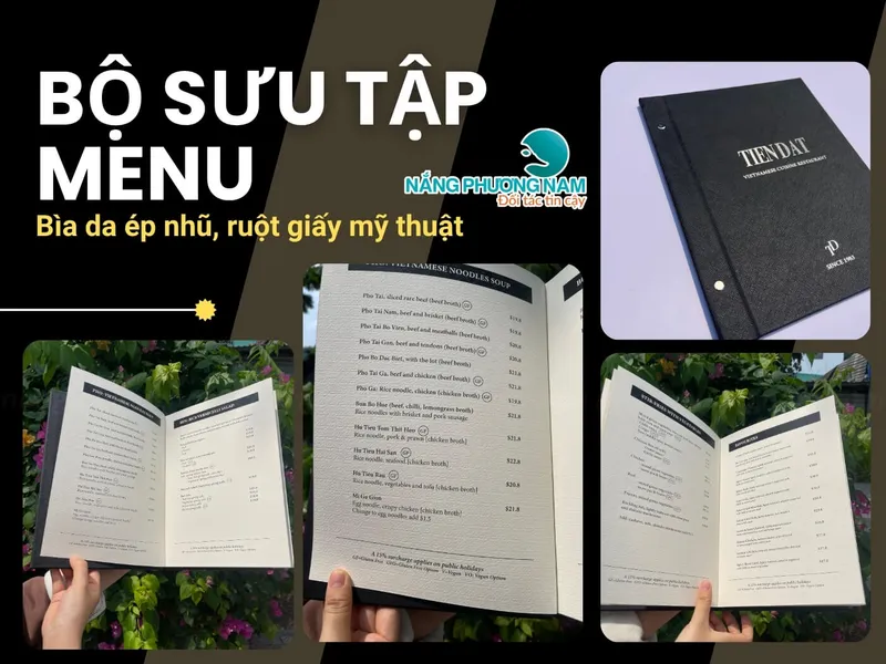 Menu bìa da A4 – Lựa chọn hàng đầu cho nhà hàng theo phong cách sang trọng