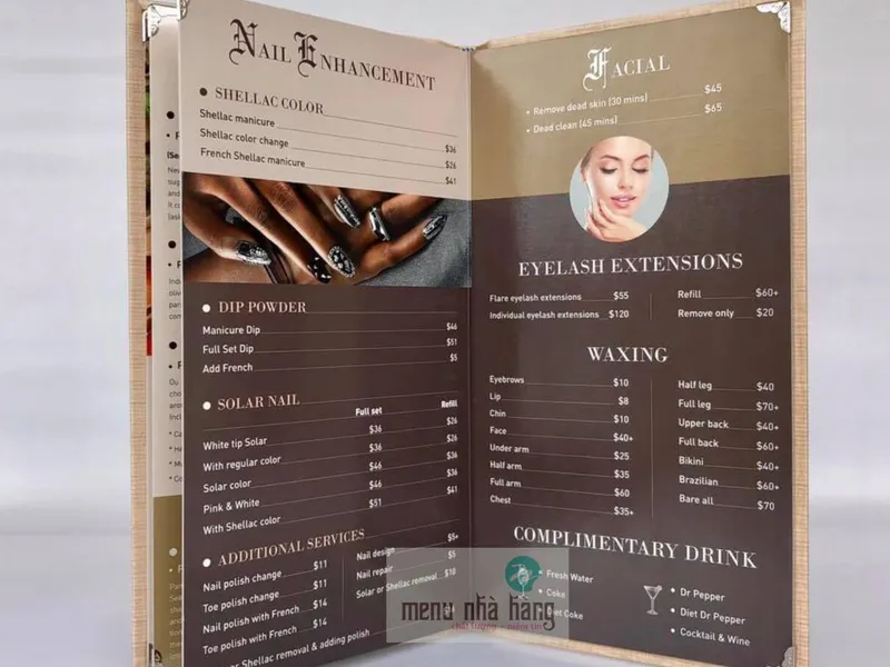 Top 20+ mẫu in menu spa đẹp theo yêu cầu, thể hiện cá tính riêng