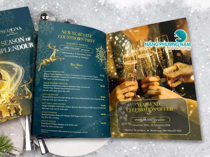 Menu Giáng Sinh, Christmas Menu Sang Trọng Cho Nhà Hàng & Khách Sạn Cao Cấp