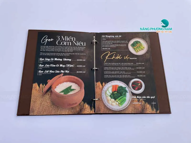 In menu da nhà hàng cơm niêu CKU LINH - Quang Linh Vlog