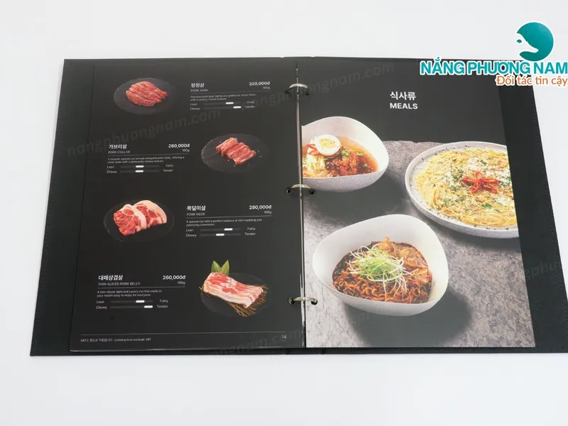 Thiết kế & in menu nhà hàng Hàn Quốc  - Bí quyết “kích thích” vị giác từ cái nhìn đầu tiên