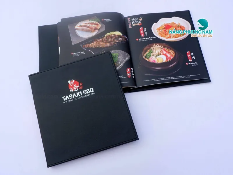 Làm bìa menu cho nhà hàng lẩu nướng – Đẹp, bền, đúng chất.