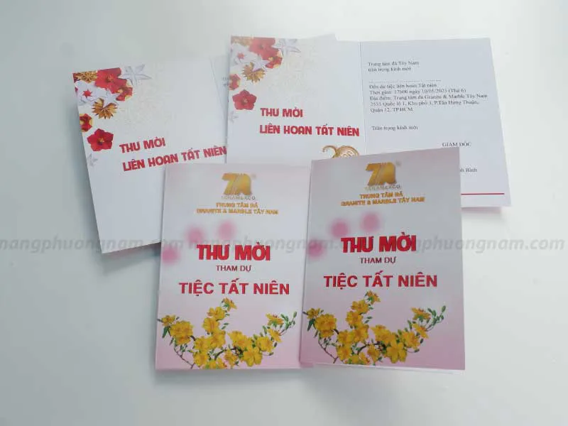 In ấn thư mời tiệc tất niên - Bước khởi đầu gắn kết cho một năm mới thành công.