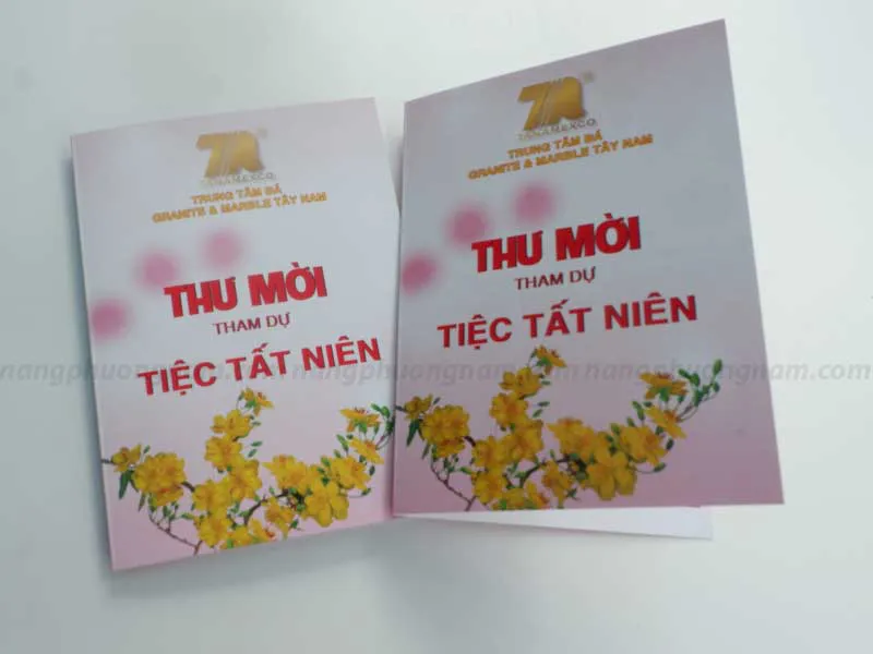 In ấn thư mời tiệc tất niên - Bước khởi đầu gắn kết cho một năm mới thành công.