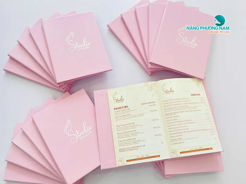 Thiết kế & in menu nail spa tiếng Anh – chuyên nghiệp, ấn tượng cho khách quốc tế