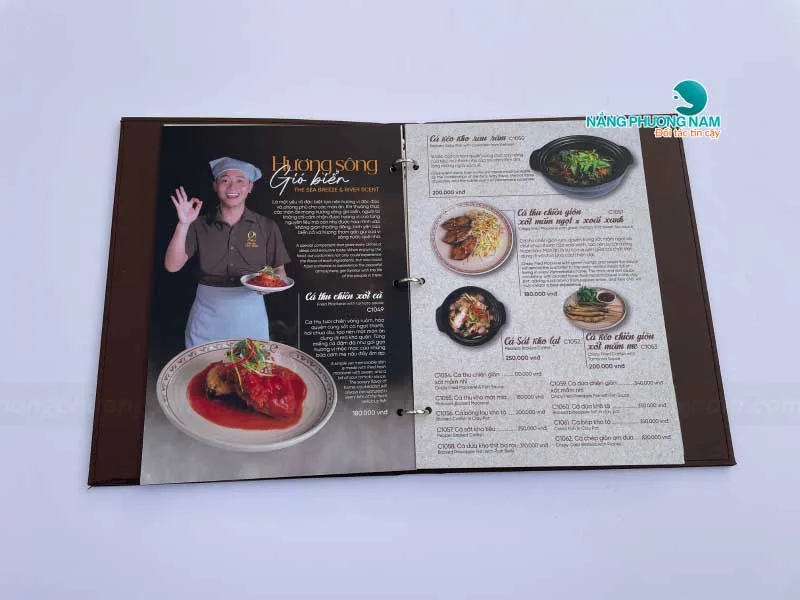 In menu da nhà hàng cơm niêu CKU LINH - Quang Linh Vlog