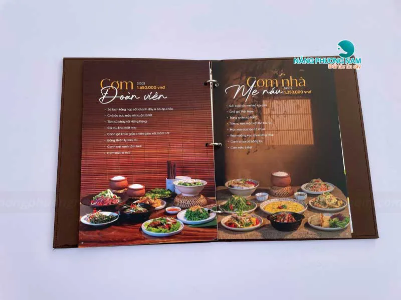 In menu da nhà hàng cơm niêu CKU LINH - Quang Linh Vlog