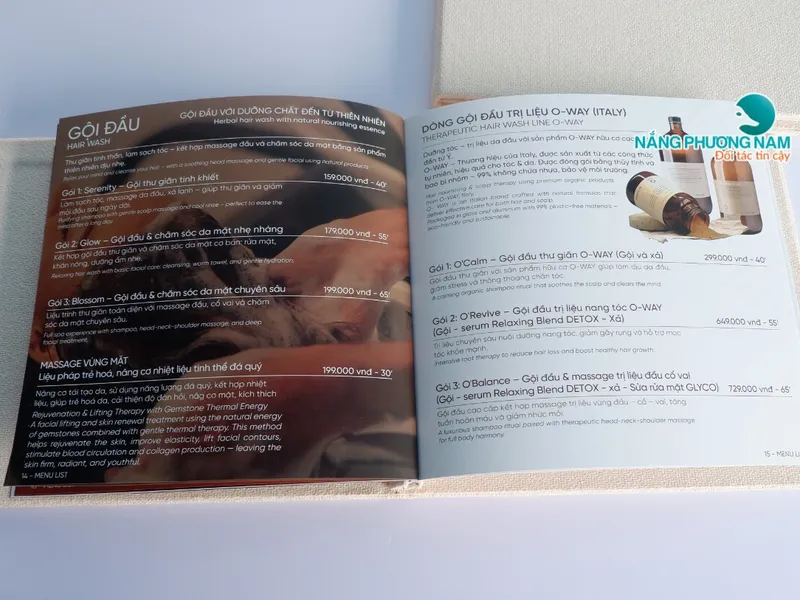 Mẫu menu spa – Thứ khiến khách hàng nhớ về tiệm bạn ngay từ lần đầu
