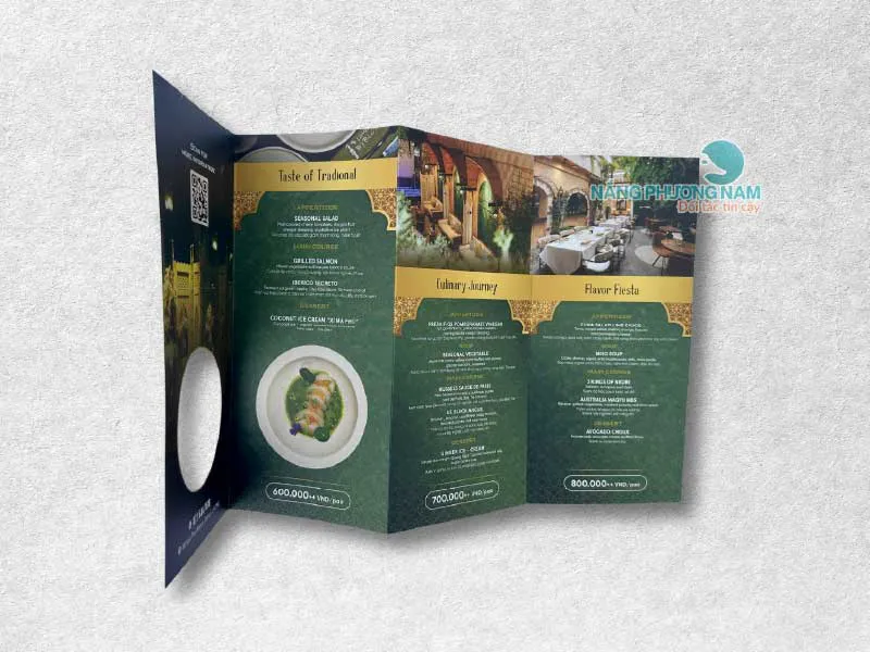 In menu gấp 4 - Menu giấy gấp Lumiere Byblos Villa